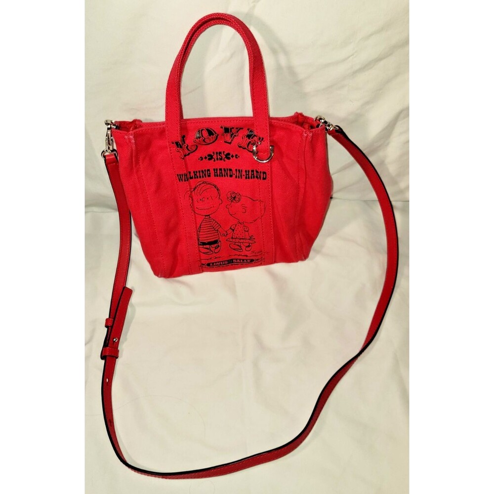 MARC JACOBS Peanuts X The Mini Tag Tote (Linus & Sally) - Color Red